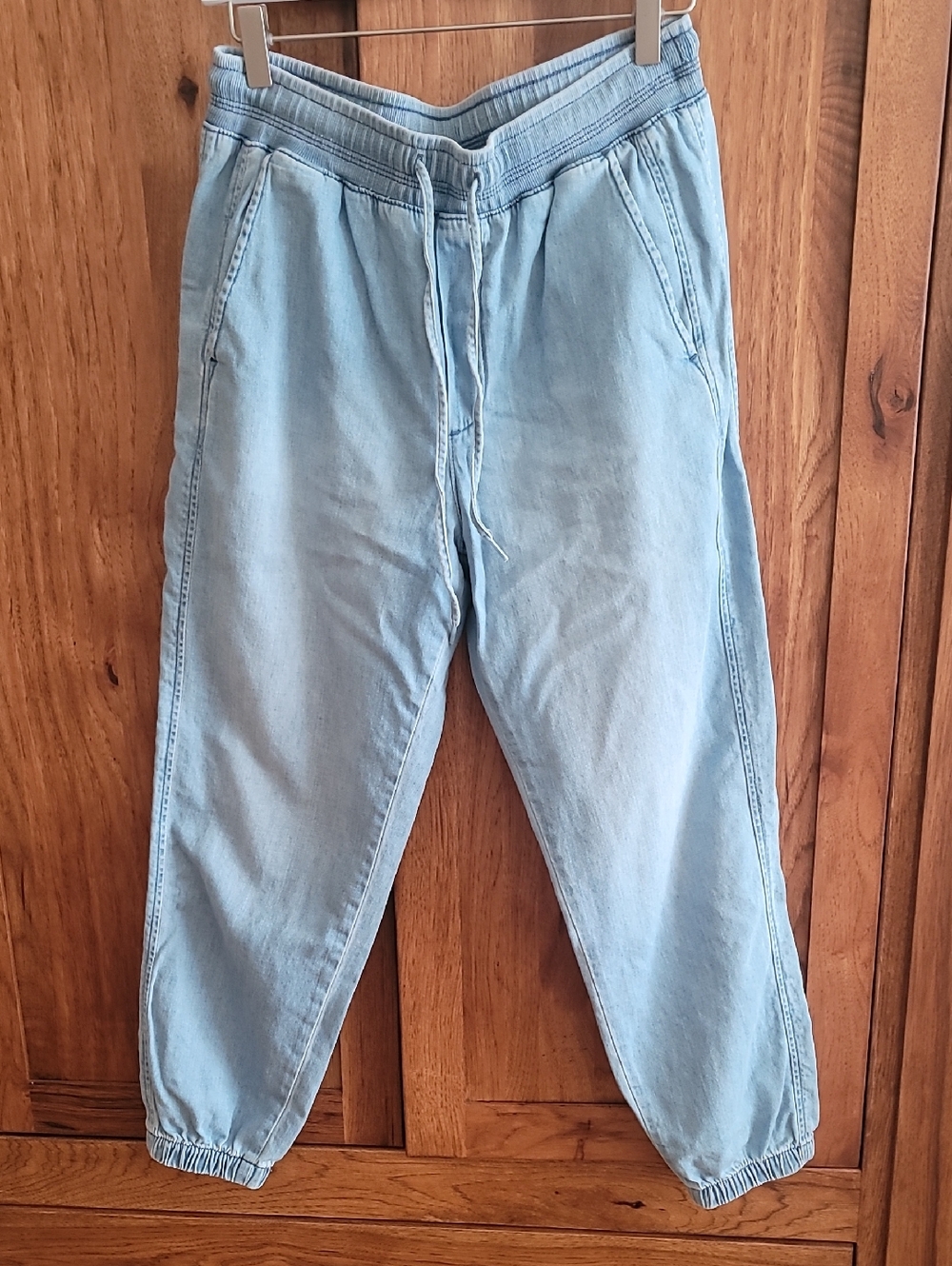 GAP Light Blue Denim Drawstring Pants 100% Cotton